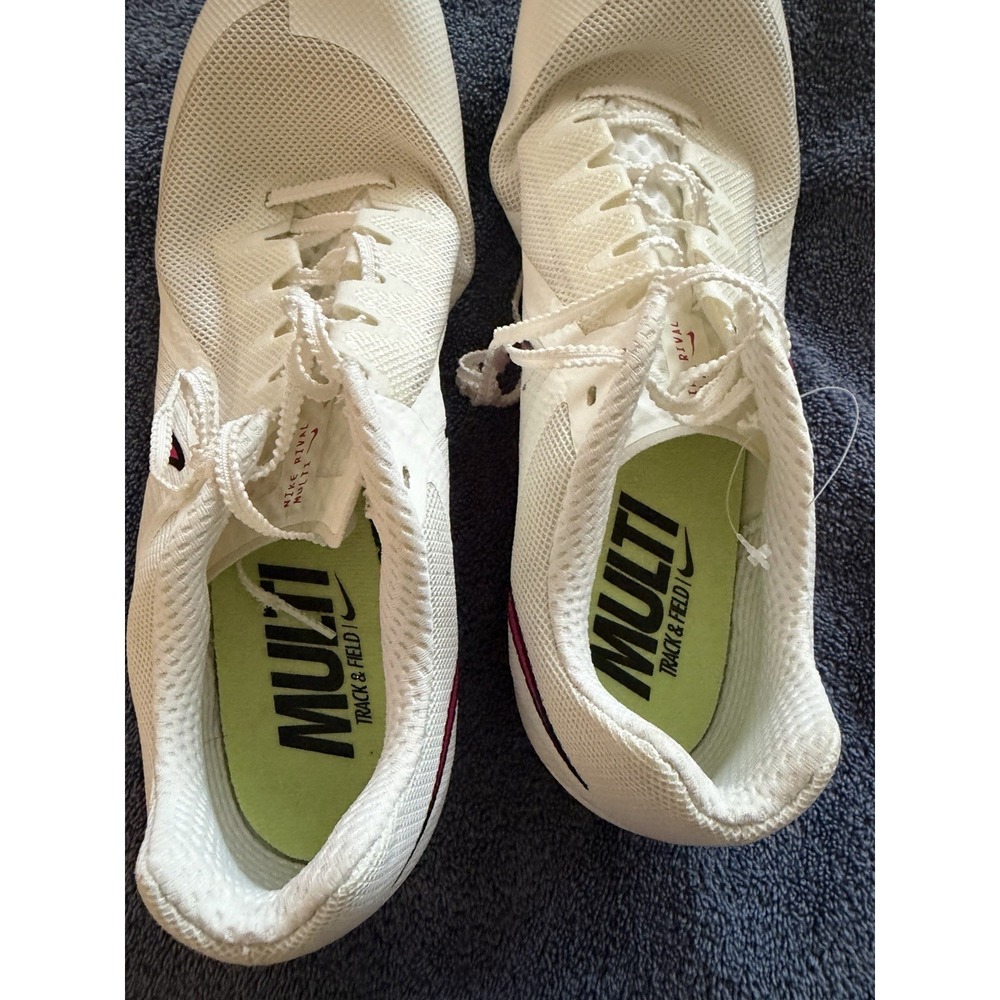Nike track and field‎ white/pink tennis shoes, no spikes, men's 13 NWOT - Picture 2 of 4
